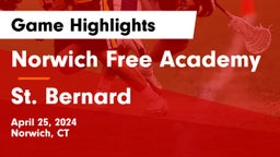 Norwich Free Academy vs St. Bernard  Game Highlights - April 25, 2024