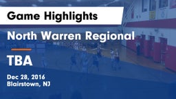 North Warren Regional  vs TBA Game Highlights - Dec 28, 2016