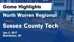 North Warren Regional  vs Sussex County Tech  Game Highlights - Jan 3, 2017