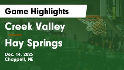 Creek Valley  vs Hay Springs  Game Highlights - Dec. 14, 2023