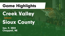 Creek Valley  vs Sioux County  Game Highlights - Jan. 9, 2024