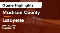 Madison County  vs Lafayette  Game Highlights - Nov. 30, 2021