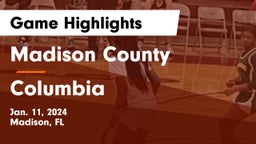 Madison County  vs Columbia  Game Highlights - Jan. 11, 2024