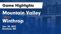 Mountain Valley  vs Winthrop  Game Highlights - Jan. 20, 2022