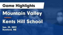 Mountain Valley  vs Kents Hill School Game Highlights - Jan. 25, 2022