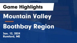 Mountain Valley  vs Boothbay Region  Game Highlights - Jan. 12, 2024
