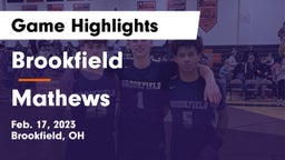 Brookfield  vs Mathews  Game Highlights - Feb. 17, 2023