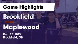 Brookfield  vs Maplewood Game Highlights - Dec. 22, 2023