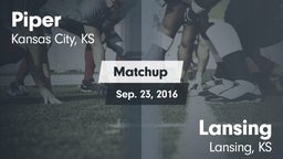Matchup: Piper vs. Lansing  2016