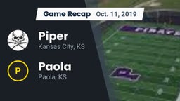 Recap: Piper  vs. Paola  2019