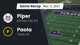 Recap: Piper  vs. Paola  2021