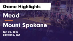 Mead  vs Mount Spokane  Game Highlights - Jan 28, 2017