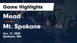Mead  vs Mt. Spokane Game Highlights - Jan. 17, 2020
