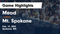 Mead  vs Mt. Spokane Game Highlights - Feb. 19, 2022