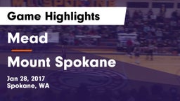 Mead  vs Mount Spokane  Game Highlights - Jan 28, 2017