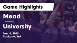 Mead  vs University  Game Highlights - Jan. 8, 2019