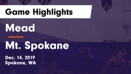 Mead  vs Mt. Spokane Game Highlights - Dec. 14, 2019