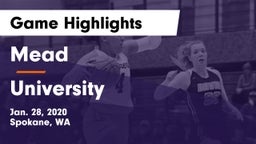 Mead  vs University  Game Highlights - Jan. 28, 2020