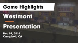 Westmont  vs Presentation Game Highlights - Dec 09, 2016