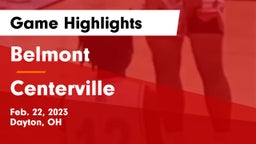 Belmont  vs Centerville Game Highlights - Feb. 22, 2023