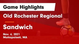 Old Rochester Regional  vs Sandwich Game Highlights - Nov. 6, 2021