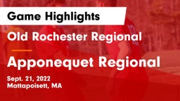 Old Rochester Regional  vs Apponequet Regional  Game Highlights - Sept. 21, 2022