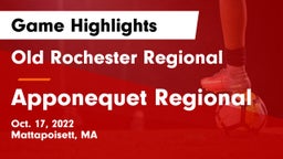 Old Rochester Regional  vs Apponequet Regional  Game Highlights - Oct. 17, 2022