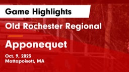 Old Rochester Regional  vs Apponequet Game Highlights - Oct. 9, 2023