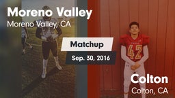 Matchup: Moreno Valley High vs. Colton  2016