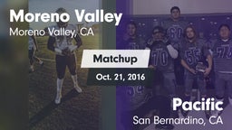 Matchup: Moreno Valley High vs. Pacific  2016