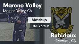 Matchup: Moreno Valley High vs. Rubidoux  2016