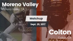 Matchup: Moreno Valley High vs. Colton  2017