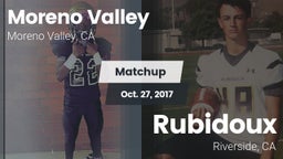 Matchup: Moreno Valley High vs. Rubidoux  2017