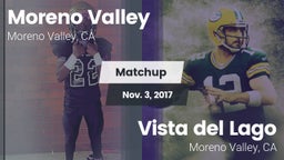 Matchup: Moreno Valley High vs. Vista del Lago  2017