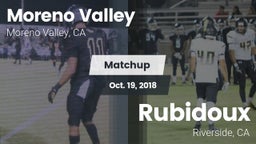 Matchup: Moreno Valley High vs. Rubidoux  2018