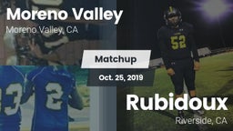 Matchup: Moreno Valley High vs. Rubidoux  2019