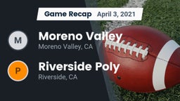Recap: Moreno Valley  vs. Riverside Poly  2021