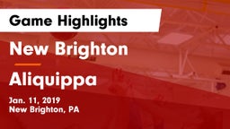 New Brighton  vs Aliquippa  Game Highlights - Jan. 11, 2019