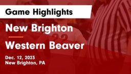 New Brighton  vs Western Beaver  Game Highlights - Dec. 12, 2023