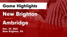 New Brighton  vs Ambridge  Game Highlights - Dec. 29, 2023