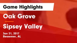Oak Grove  vs Sipsey Valley  Game Highlights - Jan 21, 2017