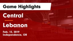 Central  vs Lebanon  Game Highlights - Feb. 12, 2019