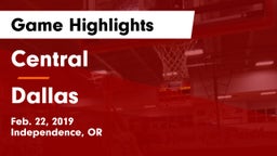 Central  vs Dallas  Game Highlights - Feb. 22, 2019