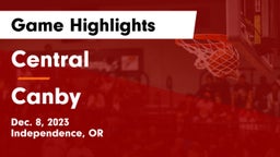 Central  vs Canby  Game Highlights - Dec. 8, 2023