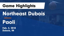 Northeast Dubois  vs Paoli  Game Highlights - Feb. 3, 2018