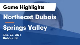 Northeast Dubois  vs Springs Valley  Game Highlights - Jan. 23, 2021