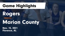 Rogers  vs Marion County Game Highlights - Nov. 15, 2021