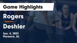 Rogers  vs Deshler  Game Highlights - Jan. 4, 2022