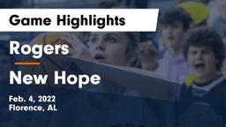 Rogers  vs New Hope  Game Highlights - Feb. 4, 2022