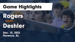 Rogers  vs Deshler  Game Highlights - Dec. 15, 2023
